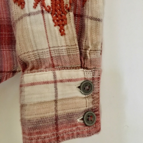 Sundance Plaid Embroidered Cotton Shirt 12 - Picture 8 of 11
